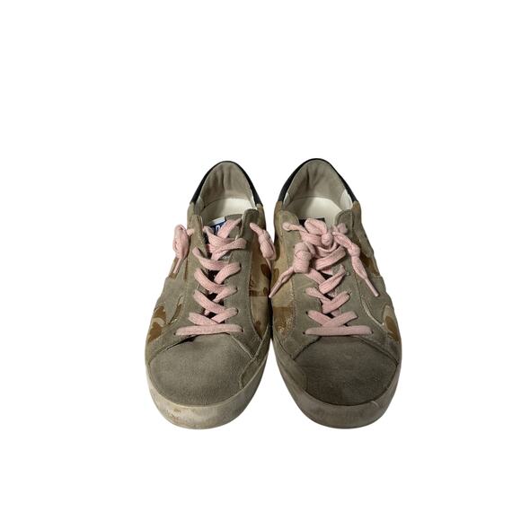 Golden Goose 'Superstar' Beige Leather Camouflage Sneakers Size 7 - Picture 4 of 6